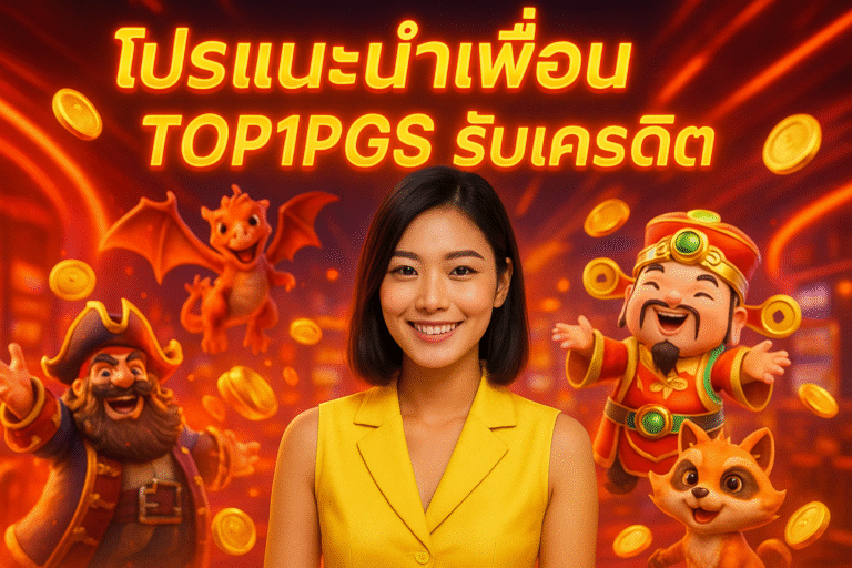 โปรแนะนำเพื่อน TOP1PGS รับเครดิต