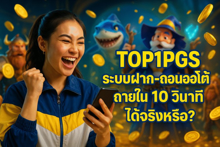 TOP1PGS ระบบฝาก-ถอนออโต้ ภายใน 10 วินาที ได้จริงหรือ?